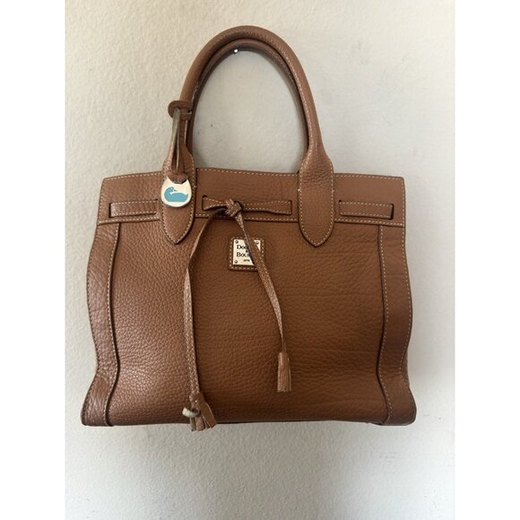 Authentic Dooney and Bourke Brown Leather Saddle Bag Gorgeous - Picture 1 of 10